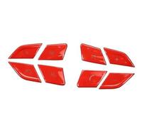 MEXWLOP For, X1 F48 X2 F39 2020-2022 Car Styling Volante Pulsante Interruttore Decorazione Copertura Adesivo Trim Accessori Interni Auto Adesivo per volante(Rot)