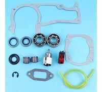 MEXWLOP Guarnizioni cuscinetti manovella, guarnizioni cilindro silenziatore, for Husqvarna, 365 372 372XP 371 362 Interruttore motosega Candela Filtro linea carburante Kit interruttore per motosega