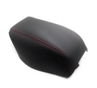 MEXWLOP Interni auto Bracciolo centrale Console Box Cover Adesivo in pelle microfibra Trim, for NISSAN, for Qashqai, 2008-2013 2014 2015 2016 2017 Copribracciolo per auto(Black with red)