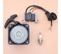 MEXWLOP Kit Candela Bobina accensione avviamento a Strappo 2 Tempi decespugliatore Motore, for 40-5 43CC 52CC Avviamento a Strappo