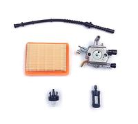 MEXWLOP Kit carburatore Tagliabordi Decespugliatore con Filtro Linea Carburante Primer Accessori Lampadina, for STIHL, FS400 FS450 FS480 Kit carburatore