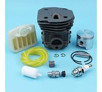 MEXWLOP Kit cilindro pistone filtro aria valvola di decompressione interruttore di spegnimento, for Husqvarna, 353 351 350 346 XP 345 340 motosega tubo carburante Kit interruttore per motosega