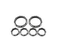 MEXWLOP Kit copertura lunetta calibro tachimetro strumento moto nero, for Harley, Touring Electra Glide Street Tour 1996-2013 Anello tachimetro per motocicletta(Black White)