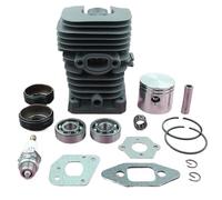 MEXWLOP Kit cuscinetto a sfere scanalate for candela di accensione, cilindro e guarnizione for motosega da 41,1 mm, for Partner 350 351 Kit pistone motosega