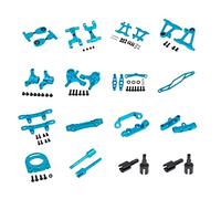 MEXWLOP Kit di Accessori for la Modifica del Metallo Set fusi a snodo for Bracci Sospensione, for Tamiya, for Parti aggiornamento for Auto TT-02 TT02 1/10 RC Braccio di Sospensione(Blue)