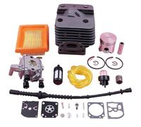 MEXWLOP Kit di riparazione carburatore pistone cilindro da 35 mm, for motore, For STIHL FS120 FS200 FS250 Filtro aria carburante Tagliatubi for motore Sostituisci parte Kit pistone motosega
