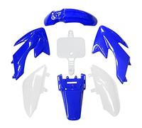 MEXWLOP Kit parafanghi parafango moto ABS carenatura completa copertura carrozzeria moto, enduro 50cc-160cc SDG SSR pit dirt bike Parafango per moto(4 blue 3 white)