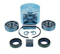 MEXWLOP Kit paraolio cuscinetto manovella for anello pistone da 50 mm, for motosega HUSQVARNA, 268 272 266 501659403 Kit pistone motosega