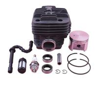 MEXWLOP Kit paraolio pistone cilindro da 49 mm, for sega taglio for calcestruzzo, For Stihl TS400 42230201200 W Anello perno Filtro carburante Candela di accensione Kit pistone motosega