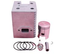 MEXWLOP Kit pistone cilindro da 45 mm, for Wacker WM80 BS500 BS502 BS502I BS600 BS602 BS602I BS700 BS702 Anelli candela Sostituisci pezzo di ricambio Kit pistone motosega