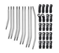 MEXWLOP Kit smontato Asta di Collegamento in Acciaio Inossidabile Passo 313/324 mm 1:10, for assiale, for Auto cingolata SCX10 RC Braccio di Sospensione(324mm SCX10)