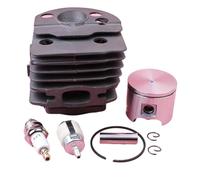 MEXWLOP Kit spinotto pistone testata da 46 mm, for motosega Husqvarna 51 55 Rancher 503 60 91-71 W Anello elastico Filtro carburante Candela Kit pistone motosega