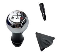MEXWLOP Manicotto adattatore cuffia pomello cambio, for Peugeot, 206 207 307 308 408, for Citroen, C2 C3 C5 for Picasso for Elysee for Sega Pomello del cambio(BLACK Chrome Black Red)
