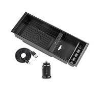 MEXWLOP Organizer for console centrale Caricatore wireless 10W QI Scatola di ricarica for telefono, for Ford, for F-150, for, 2015-20 for bracciolo for auto Contenitore portaoggetti per bracciolo