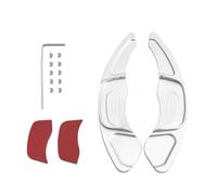 MEXWLOP Paletta del cambio estensibile in alluminio for volante auto, sostitutiva for VW, for Golf, 7 2015-2017, for Scirocco, for Sagitar GLI R-line Gts, for POLO, GTI Leva del cambio(Silver)