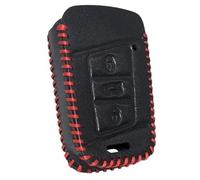 MEXWLOP Portachiavi Auto a 3 Pulsanti, for VW, for ARTEON, for Passat, B8, for, for Skoda, for Superb A7, for KODIAQ, Cover Telecomando Custodia in Pelle Nera Inserto Lama Custodia per Chiave Auto