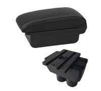 MEXWLOP Scatola for bracciolo for auto Scatola portaoggetti for console centrale centrale con USB, for VW, for Touran, for Caddy, accessori for auto Bracciolo per auto(BLACK B3 White Line 3usb)