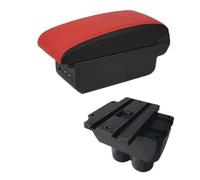 MEXWLOP Scatola for bracciolo for auto Scatola portaoggetti for console centrale centrale con USB, for VW, for Touran, for Caddy, accessori for auto Bracciolo per auto(BLACK B5 Black Border 3usb)