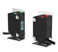 MEXWLOP Sensore fotoelettrico a infrarossi, punto visibile, fascio passante, NPN PNP, 12-24 V CC, interruttore fotocellula quadrato con staffa Sensore di prossimità(10m Dc 3-wirepnp Nc)