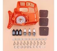MEXWLOP Set di filtri dell'Aria con nottolino avviamento a Strappo, Parti Ricambio for tagliabordi, for STIHL, FS55 FS38 FS45 FS46 FC55 HL45 KM55 41401904009 41401200619 Avviamento a Strappo