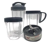 MEXWLOP Set di tazze e lame Nutri Replacement Speed Blender Mixer System Parti ricambio accessori con, for Parte del frullatore per alimenti