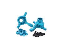 MEXWLOP Set sterzo in Lega di Alluminio Albero Motore Osso Cane Giunto elica Verticale, for Tamiya, for Telaio TT02 1/10 RC su Auto da Strada Braccio di Sospensione(Front Upright Blue)