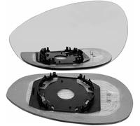 MEXWLOP Specchietto retrovisore destro lato guida, for Fiat 500 500c 2007-2023 riscaldato con piastra di supporto Vetro dello specchietto retrovisore(BLACK LEFT)