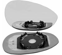 MEXWLOP Specchietto retrovisore destro lato guida, for Fiat 500 500c 2007-2023 riscaldato con piastra di supporto Vetro dello specchietto retrovisore(BLACK RIGHT)