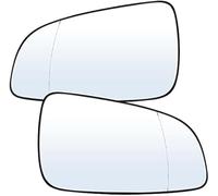 MEXWLOP Specchietto retrovisore esterno sinistro e destro riscaldato convesso, for Vauxhall, for Opel, Astra H 2004 2005 2006 2007 2008 Vetro dello specchietto retrovisore(BLACK L+R)