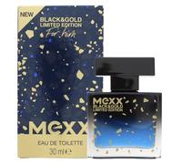 Mexx Black & Gold Limited Edition Man Eau de Toilette, profumo da uomo, legno e fruttato, 30 ml