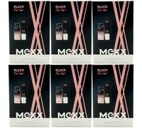 Mexx BLACK WOMAN Set Regalo 6 Set = 6 x 30ml Eau De Toilette 6 x 50ml Gel Doccia