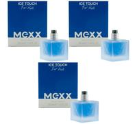Mexx Ghiaccio Touch per Him 3 X 50ml Eau De Toilette Spray per Uomo