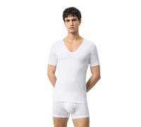 Mey 46038 Men's White Dry Cotton V-Neck Short Sleeve Top XLarge (54 EU)