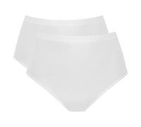 Mey Confezione da 2 slip da donna - Slip in vita in cotone ed elastan, facili da pulire, adatti per taglie grandi - 89604, 2 bianche., 44