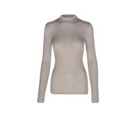 MEY Langarmshirt WOOL LOVE deep taupe marrone chiaro | XXS/XS