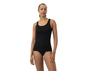 Mey Top da donna con spalline larghe e scollo rotondo, come canottiera o canotta da donna, top basic in forma stretta, senza cuciture laterali, 10 colori, taglia XS - 5XL, Nero , XS