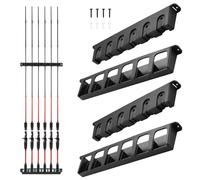 Meyagot 2 Paia Porta Canne Da Pesca Da Muro, Supporto Per Canna Da Pesca A Parete Portacanna Da Pesca Portacanne Da Pesca Porta Canne Da Pesca Verticale 12 Combo Per Canne Da Pesca