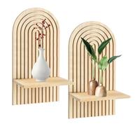 MEYAGOT 2 Pezzi Tagliere Decorativo In Legno, Mensole Da Muro In Legno Stile Bohémien, Tavola Decorativa In Legno Boho Arcobaleno, Tagliere Da Cucina Legno Decorativo Per Bagno, Cameretta, Cucina