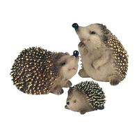 MEYAGOT 3 Pezzi Figura Decorativa A Forma Di Riccio, Statuetta Decorativa Riccio, Statua Realistica In Poliresina, Adatta Per Interni Ed Esterni Resistente Al Gelo E Allo Sbiadimento