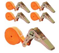 MEYAGOT 4 Pezzi Cinghia Con Cricchetto, Cinghie Di Fissaggio, 25 Mm X 2 M Cinghie Di Tensione Con Cricchetto, Cinghie A Cricchetto Per Auto, Carrelli A Mano, Moto, Bagagli, Campeggio, Carichi Fissi