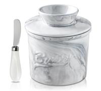 MEYAGOT Burriera Con Coperchio, Portaburro Da Frigo, Burriera In Ceramica Contenitore Per Burro Portaburro In Porcellana Per Burro Appena Aromatizzato, Coccio Per Burro Per Colazione