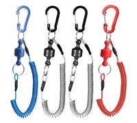 MEYAGOT Pesca A Mosca Supporto, 4 Pezzi Rilascio della Rete Magnetica, Moschettone per La Pesca A Mosca, Magnet Holder Clip Ritrattore con Avvolto Cordino di Rilascio Magnetico