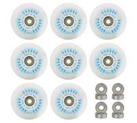 MEYAGOT Ruote in Linea 80 mm per Pattinaggio, Skateboard, Scooter - Pattini di Ricambio e Ruote di Supporto (Blu)