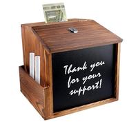Meyagot Scatola Per Donazioni e Suggerimenti in Legno con Serratura e Penna