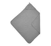 Meyco Asciugamano con cappuccio Baby Uni, asciugamano da bagno (in morbido cotone 100% a 2 strati, versatile, di facile manutenzione, lavabile in lavatrice, facile da abbinare, 80 x 80 cm), Grigio