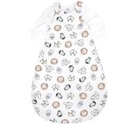 MEYCO Baby Animal sacco a pelo 2 pezzi, foderato (in 100% cotone, con cerniera integrale, delicato sulla pelle, resistente alle rughe, taglia: 50/56), multicolore