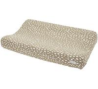 Meyco Baby Cheetah - Fodera per fasciatoio (morbido e delicato sulla pelle, 100% cotone, lavabile, facile da pulire, adatto all'asciugatrice, dimensioni: 50 x 70 cm, colore: tortora