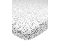 Meyco Baby Cheetah lenzuolo per culla (lenzuolo in 100% cotone jersey, extra morbido, confortevole e traspirante, perfetta vestibilità grazie all'elastico integrale, dimensioni: 40 x 80/90 cm), grigio