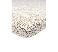 Meyco Baby Cheetah lenzuolo per culla (lenzuolo in 100% cotone jersey, extra morbido, confortevole e traspirante, dimensioni: 40 x 80/90 cm), Camel