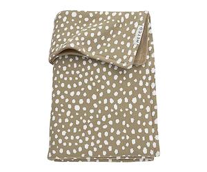 Meyco Baby Cheetah Velvet, coperta per culla lavorata a maglia (in 80% cotone e 20% poliestere, versatile, di facile manutenzione, traspirante, dimensioni: 75 x 100 cm), tortora